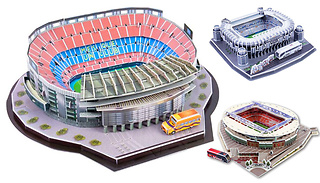 DIY World Football Stadium 3D Puzzle - 13 Options