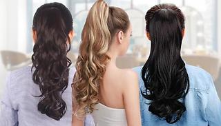 Clip-In Long & Thick Curly Ponytail Hair Extensions - 6 Colours 