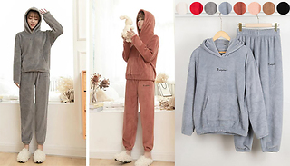 2-Piece Women's Warm Fleece Loungewear Set - 8 Colours