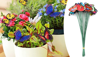 20-Piece Garden Butterfly Stakes - 4 Sizes