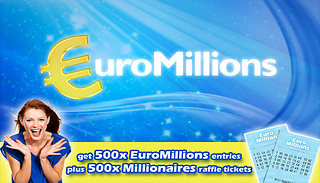 500 EuroMillions Lines & 500 Millionaires Raffle Tickets