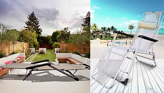 Garden Reclining Foldable Sun Lounger! - With Removeable Headrest
