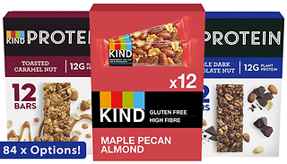 12 to 144 KIND Snack Bars - 12 Flavours