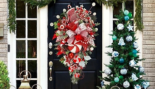 Peppermint Swirl Christmas Door Hanging