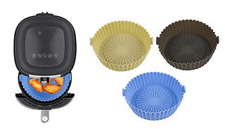 3 Reusable Air Fryer Silicone Pot Trays - 3 Colours