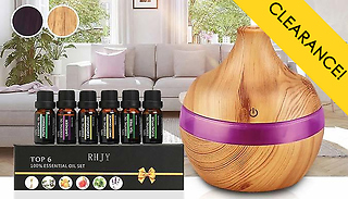 Electric Aroma Humidifier With Optional Essential Oils - 3 Designs & 2 ...