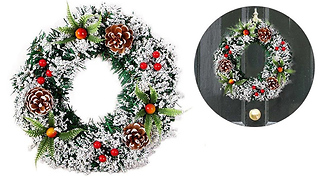 Christmas Faux Foliage & Berries Wreath - 3 Sizes