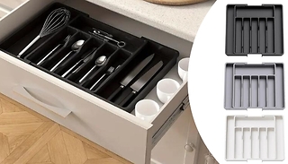 Extendable Cutlery Storage Organiser - 3 Colours