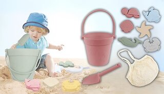 9-Piece Kids Silicone Beach Toys Set - 6 Colours