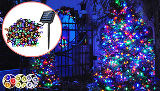 12 or 22m Solar-Powered LED Fairy Lights - 3 Colours