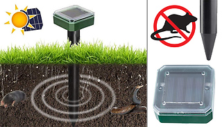 1 or 2 Solar Powered Ultrasonic Garden Pest Repellents