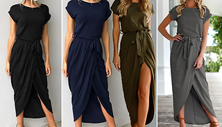 Belted Longline Dress - 5 Colours & 5 Sizes
