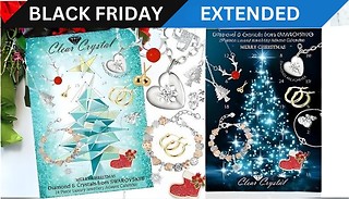 Clear Crystal Jewellery Advent Calendar - 2 Colours