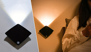 1, 2 or 4 Triangular Wall Mounted Motion Sense Lights - 2 Colours