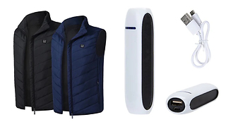 Electric Heated Body Warmer With Optional Power Bank - 4 Sizes