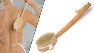 Exfoliating Bristle Body Brush - Optional Long Handle
