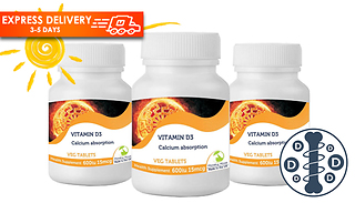 Vitamin D 1000iu 25mcg Sunshine Tablets - 3 or 6 Months Supply