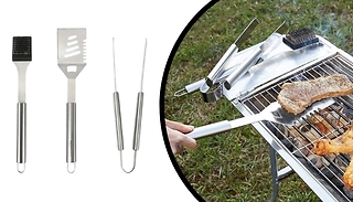 3-Piece BBQ Stainless Steel Tool Set