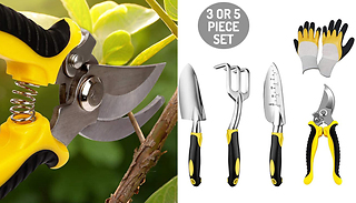 3 or 5 Piece Garden Tool Set