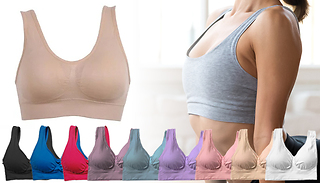 3 or 6 Seamless Comfort Bras - 9 Colours & 6 Sizes