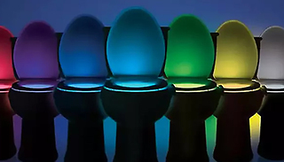 LED Toilet Night Light with Motion Sensor - 1 or 2-Pack