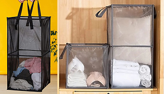 Foldable Laundry Basket with Handles - 2 Colours