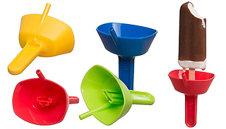 4 Drip-Free Ice Lolly Holder & Straw Sets