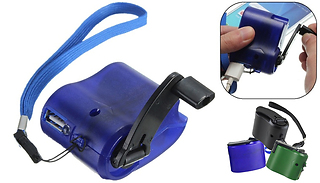 Portable Crank USB Emergency Charger - 3 Colours