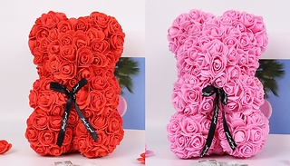 25cm Bear Shaped Artificial Flower Gift- 13 Colours!