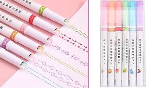 6-Pack Pattern Art Marker Pens 