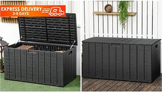 Outsunny 336L Outdoor Storage Box - Black