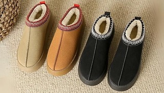 Platform Fur Lined Winter Boots - 3 Colours & 8 Sizes