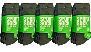 Long Sports Socks - 5, 10, 15, 20 or 25 Pairs!