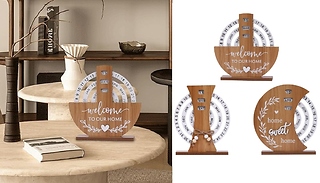 Tabletop Wooden Calendar - 3 Designs