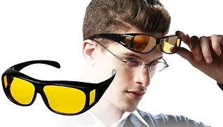 1 or 2 Pack of Driving Night Vision Glasses