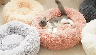 Round Marshmallow Fleece Pet Bed - 9 Colours & 3 Sizes