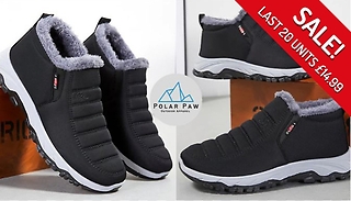 PolarPaw Unisex Non-Slip Water Resistant Fleece Lined Winter Boots - 9 ...