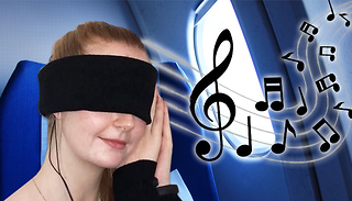 Travel Eye Mask With Built-In Headphones