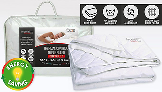 Thermal Control Mattress Protector in 4 Sizes - Energy Saving!