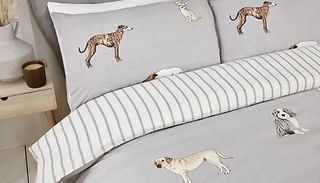 Dogs & Stripes Reversible Bedding Set - Single, Double or King! 