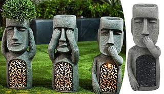 Moai Flower Pot With LED Light - 3 Designs