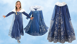 Ice-Queen Princess Dress and Cape - Ages 3-8 - 6 Sizes