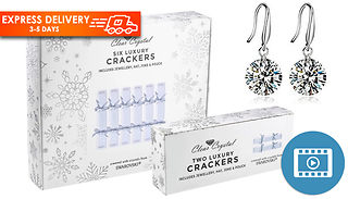 2, 6 or 12 Luxury Christmas Crackers with Crystals from Swarovski