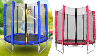 1.5M Kid's Mini Trampoline With Safety Net - 2 Colours