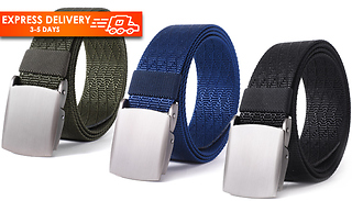 Men's Military Style Nylon Belt - 3 Colours