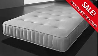 Cleo Memory Bonnell Sprung Mattress - 5 Sizes