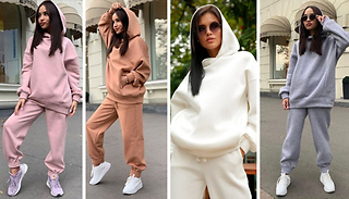 Women's Oversized Fleece Tracksuit Set - 6 Colours & 4 Sizes