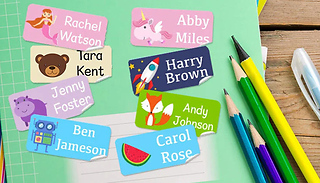 48-Pack of Personalised Kids Name Sticker Labels