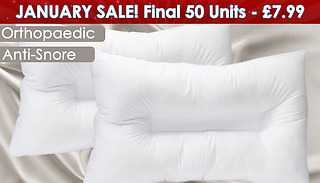 1 or 2 Anti-Snore Orthopaedic Pillows