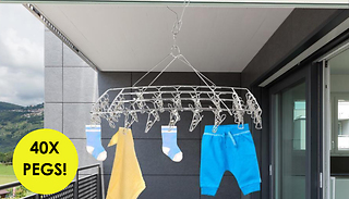 LaundryMate 40-Peg Hanging Clothes Dryer Rack